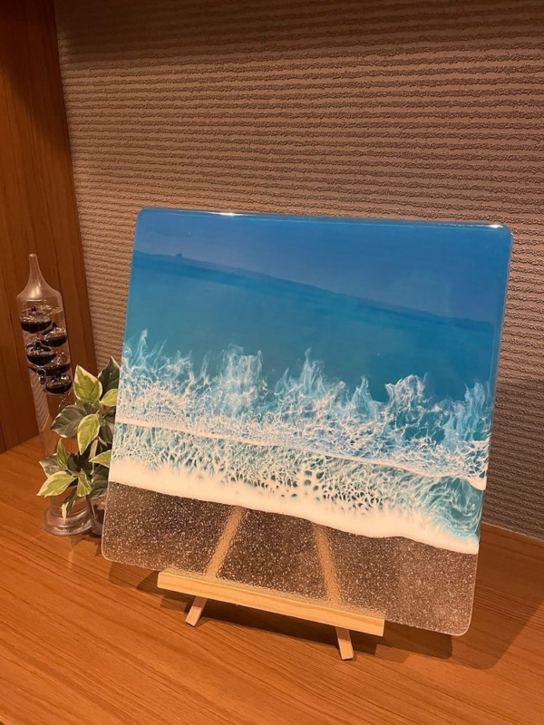 湘南ビーチ波アート(Resin Panel  #Shonan1)